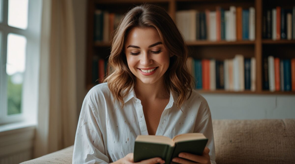 Lady reading book