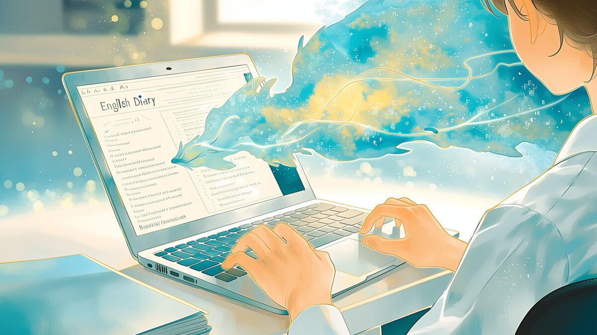 A woman is typing keyboard.