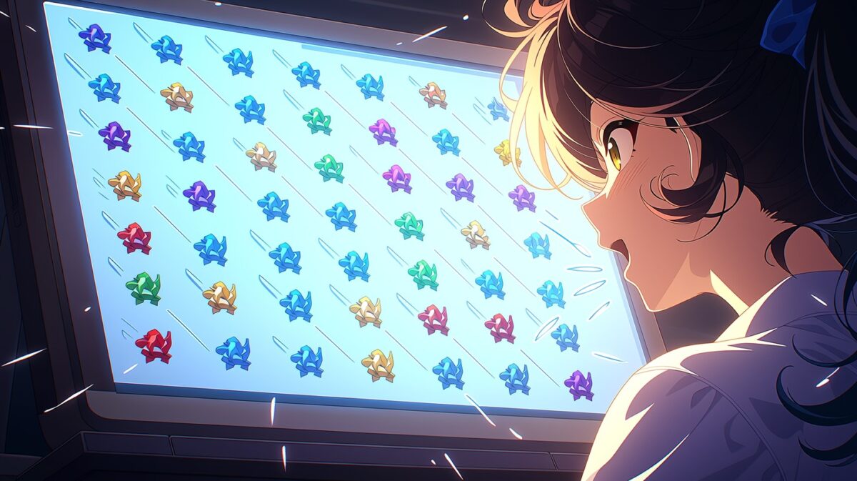 A girl looking at PC monitor.